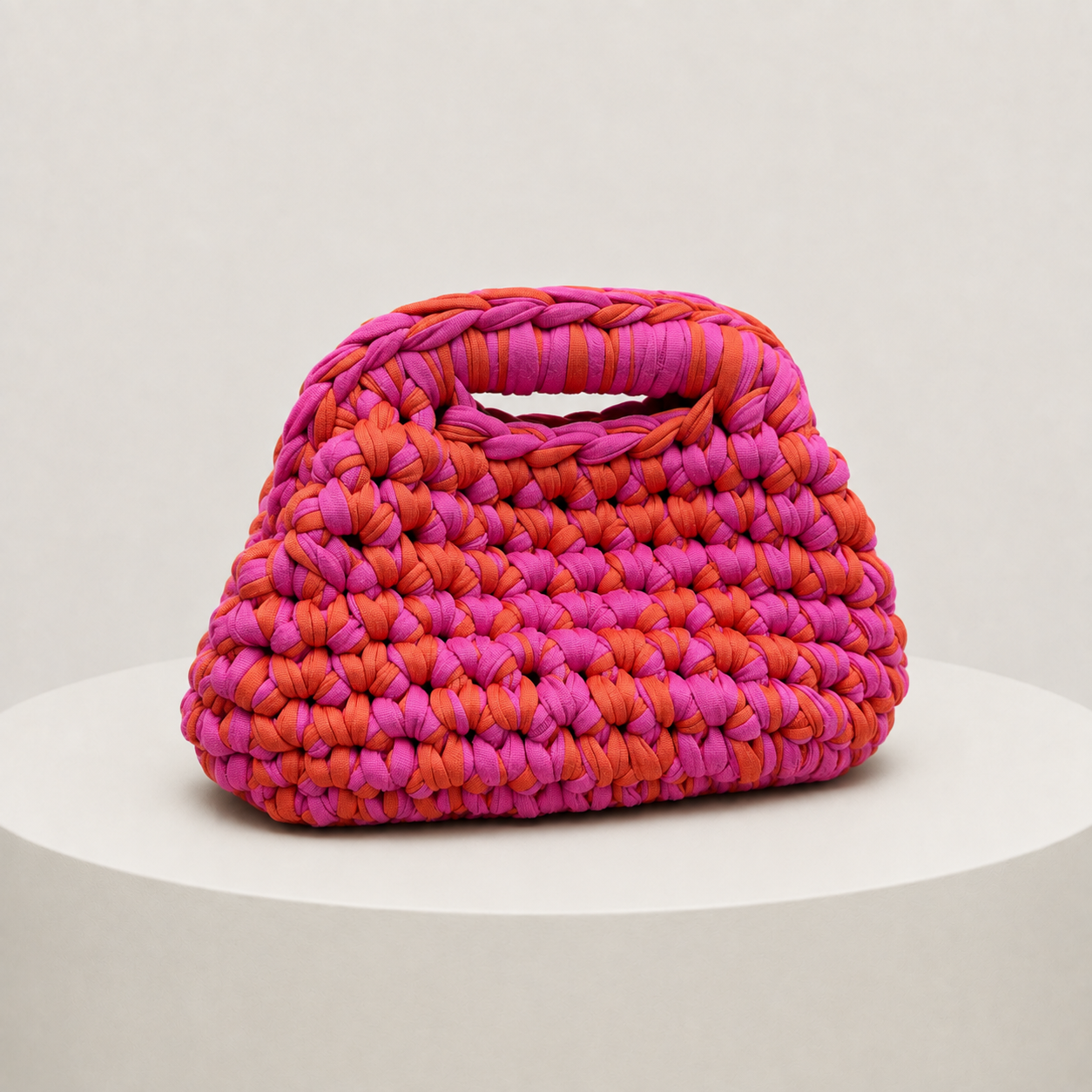 Clutch Bag - Hot Pink & Orange