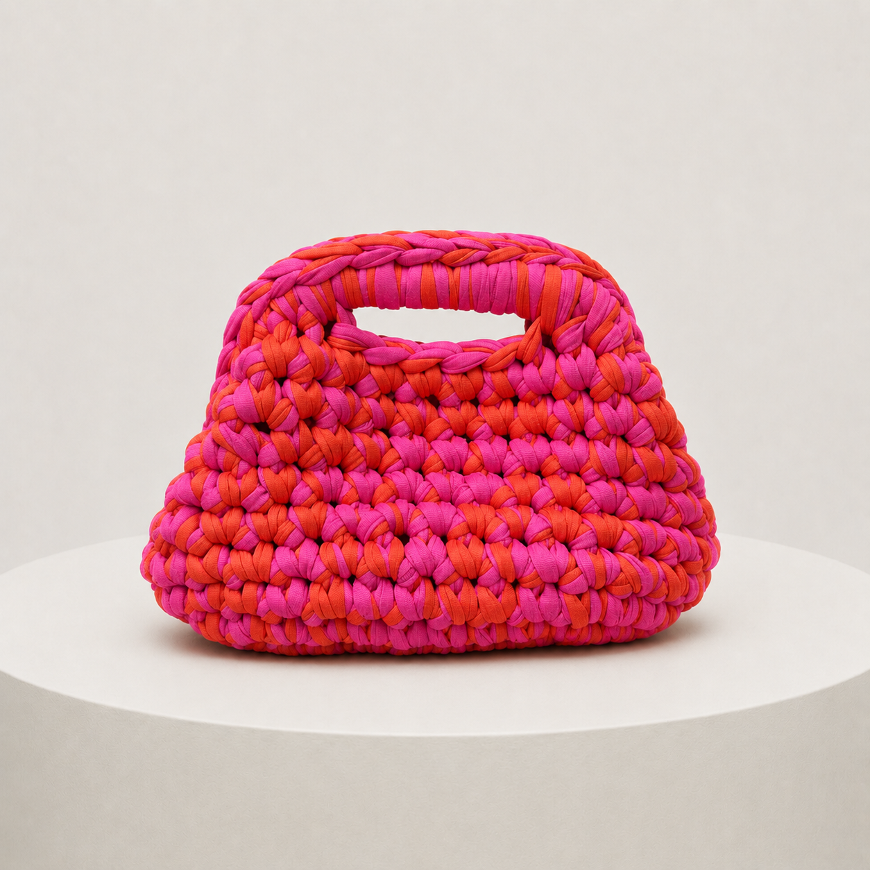 Clutch Bag - Hot Pink & Orange